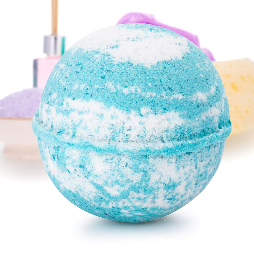 Bath Bomb Deluxe 8oz. And Surprise Jewelry Pendant Made in USA, Perfect for Bubble Spa Bath. Handmade Birthday Mothers Day Gifts For Women & Kids (Boyfriend, Earring)
