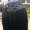 2Pcs Retro Carved Bronze Hair Side Combs Flower Vines Decorative Mini Combs for Bridal Wedding Veil view 4