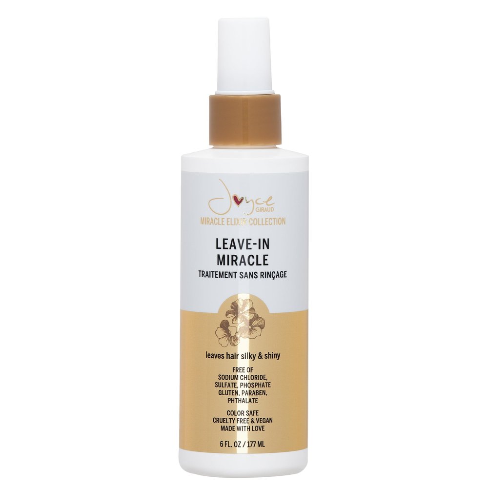Joyce Giraud Leave-In Miracle Treatment with Pure4 Oils, 6 Oz, Protects from Breakage, Tames Frizz, Adds Shine, Weightless Formula