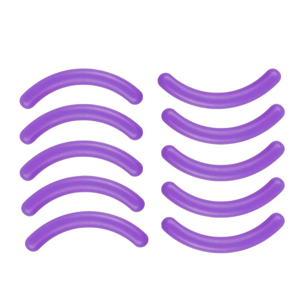 AKOAK Universal Soft High Elastic Silicone Eyelash Clip Replacement Pad, Eyelash Clip Filler Pad - Pack of 10 (Purple)