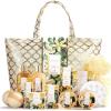 Spa Luxetique Gift Baskets for Women,15 Pcs Vanilla Spa Gifts for Women, Women's Gifts with Bubble Bath, Bath Salt, Bath Bombs, Christmas Spa Baskets view 1