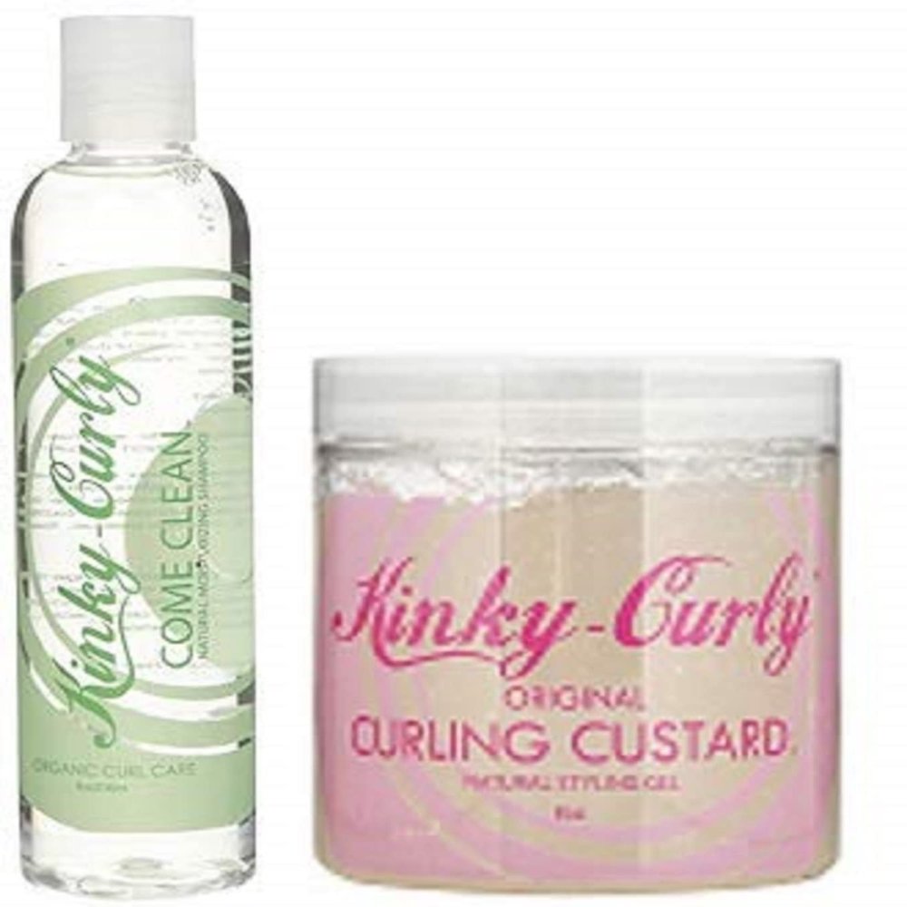 Kinky Curly Hair Care - Custard 8oz & Shampoo 8oz