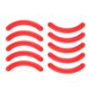 AKOAK Universal Soft High Elastic Silicone Eyelash Clip Replacement Pad, Eyelash Clip Filler Pad - Pack of 10 (Red) view 1