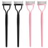 4 Pcs Eyelash Separator Tool Mascara Brushes Eyelash Comb Separator Definer Lash Comb for Combing, Separating Lashes - Pink&Black view 1