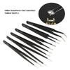6PCS Stainless Steel Tweezer, Anti-Static Tweezers for Manicure Nail Art view 4
