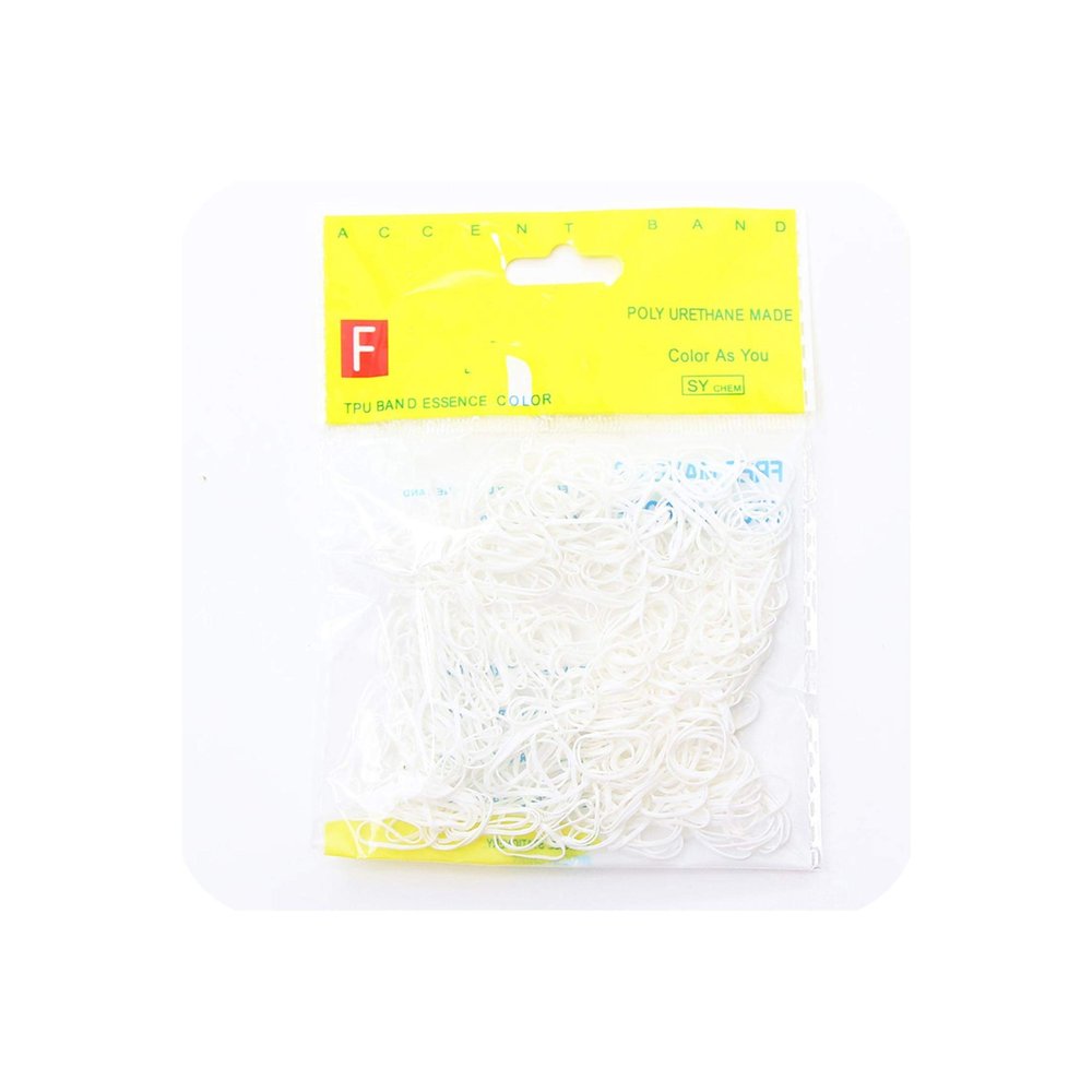 1000PCS/Lot Disposable Gum For Hair Children TPU Rubber Bands Ponytail Holder Elastic Hair Band Girls Scrunchie Hair Accessories,500 White