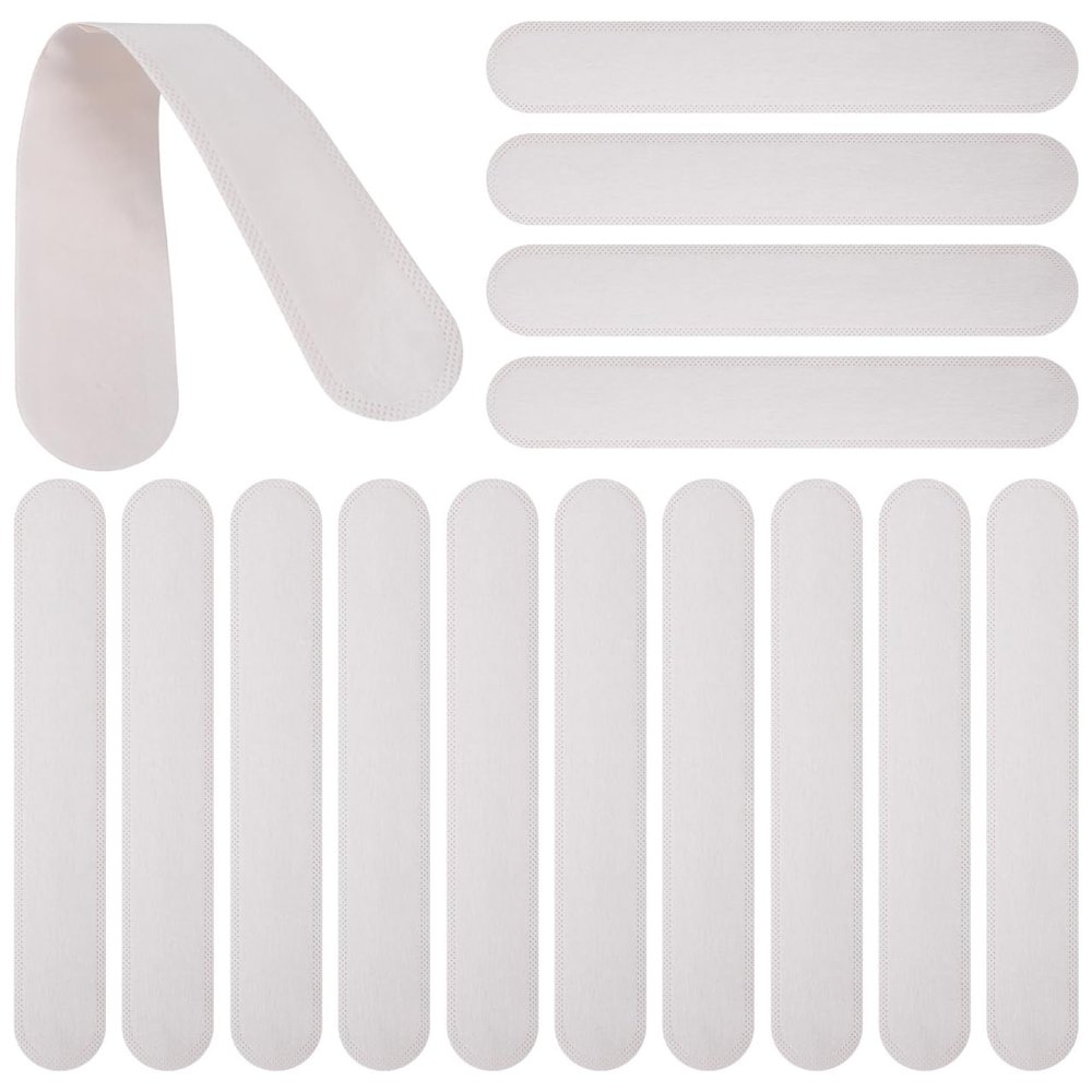ARTIBETTER 50pcs Disposable Collar Protector Sweat Pads - White Collar Grime, 50 Pack Self-Adhesive Neck Liner Pads Feel All Day Against Collar Sweat & Stains