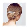 EVER FAITH Women's Clear Rhinestone Crystal Blooming Flower Leaf Stunning Wedding Bride Hair Comb Silver-Tone view 1