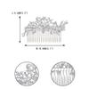EVER FAITH Women's Clear Rhinestone Crystal Blooming Flower Leaf Stunning Wedding Bride Hair Comb Silver-Tone view 4