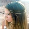 Chargances Women Multi-Layered Head Chain Headband Halloween Gold Head Chain Wedding Headband Prom Festival Headpiece Boho Belly Dancer Jewelry Hair Accessories for Women and Girls view 2