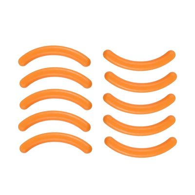 AKOAK Universal Soft High Elastic Silicone Eyelash Clip Replacement Pad, Eyelash Clip Filler Pad - Pack of 10 (Orange)