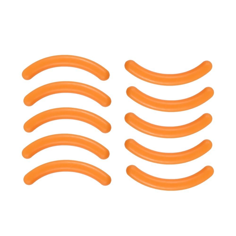 AKOAK Universal Soft High Elastic Silicone Eyelash Clip Replacement Pad, Eyelash Clip Filler Pad - Pack of 10 (Orange)