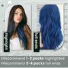 RUNATURE I Tip Hair Extensions Human Hair, Blue Hair Extensions Real Human Hair, 14 Inch 20g 25s Blue Itip Human Hair Extensions, Rainbow Colorful Peekaboo Hair Highlights view 2