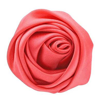 1.25" Small Satin Rose Knot - Coral 50pc Bulk Pack