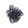 YANTAISIYU 24 pcs/lot 32mm 9-teeth Metal Wig Clips with Rubber Stopper, Invisible Hairpiece Wig Accessories Clips (Black) view 3