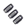 YANTAISIYU 24 pcs/lot 32mm 9-teeth Metal Wig Clips with Rubber Stopper, Invisible Hairpiece Wig Accessories Clips (Black) view 4