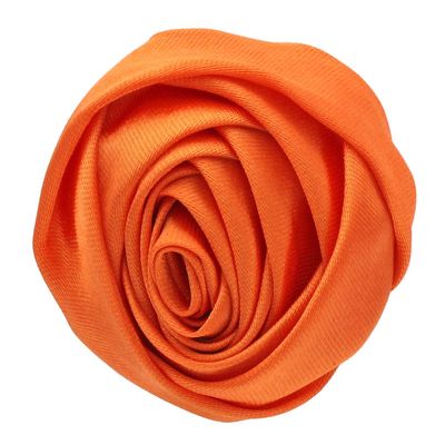 1.25" Small Satin Rose Knot - Orange 50pc Bulk Pack