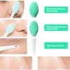 AKOAK 2 Pcs Silicone Head Double-Sided Cleaning Brush, Blackhead/Cutin/Pore Brush, Beauty and Skin Care Cleaning Tool (Mint Green) view 2