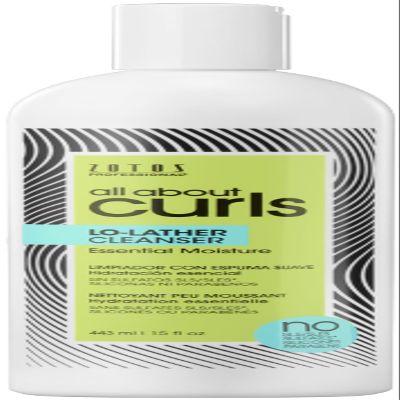 ALL ABOUT CURLS Lo-Lather Cleanser Shampoo | Essential Moisture | Gentle Cleansing | Slightly Sudsy | All Curly Hair Types | Cruelty Free | Sulfate Free | 15 Fl Oz