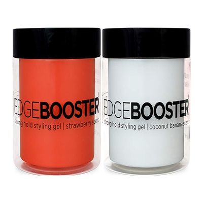 2 Jars of Edge Booster Styling Gel 16.9 oz (Strawberry + Coconut Banana)