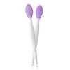 AKOAK 2 Pcs Silicone Head Double-Sided Cleaning Brush, Blackhead/Cutin/Pore Brush, Beauty and Skin Care Cleaning Tool (Purple) view 1