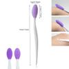 AKOAK 2 Pcs Silicone Head Double-Sided Cleaning Brush, Blackhead/Cutin/Pore Brush, Beauty and Skin Care Cleaning Tool (Purple) view 4