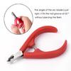 AKOAK Stainless Steel Cuticle Cutter, Plastic Handle, Sharp Blade, for Nail Care, Pedicure, Manicure Tools (Red) view 3