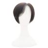100% Real Human Hair Clip in Hair Topper with Side Bangs, Hand-made Mono Toupee for Women with Thinning Hair, 14" Light Brown view 1