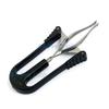 AAProTools Automatic Tweezers - Premium Stainless Steel Tweezer with Angled Tips & Black Plastic Handles For Easy Grip & Clean Plucking - Precision Eyebrow & Hair Remover view 1