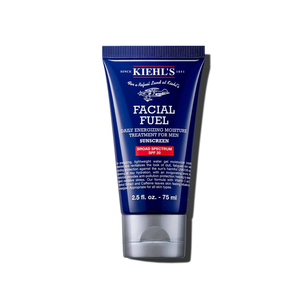 Kiehl's Facial Fuel Moisturizer with SPF 20 for Men, Energizing Face Moisturizer for Dull Skin, Non-Greasy Feel, Hydrating Lotion & Broad Spectrum Sunscreen, with Caffeine & Vitamin C - 2.5 fl oz