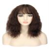 12"/30cm Fluffy Curly Clip in Forehead Hairpiece With Fringe Nature Hairline Synthetic Topper for Women Hair Lossing 4/33 Dark Brown view 1