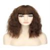 12"/30cm Fluffy Curly Clip in Forehead Hairpiece With Fringe Nature Hairline Synthetic Topper for Women Hair Lossing 4/30 Light Brown view 1