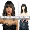 12"/30cm Fluffy Curly Clip in Forehead Hairpiece With Fringe Nature Hairline Synthetic Topper for Women Hair Lossing 4/30 Light Brown view 2