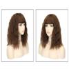 12"/30cm Fluffy Curly Clip in Forehead Hairpiece With Fringe Nature Hairline Synthetic Topper for Women Hair Lossing 4/30 Light Brown view 3
