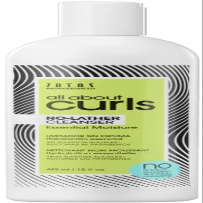 All About Curls No-Lather Cleanser Shampoo | Essential Moisture | Gentle Cleansing | Suds-Free | All Curly Hair Types | Vegan & Cruelty Free | Sulfate Free | 15 Fl Oz