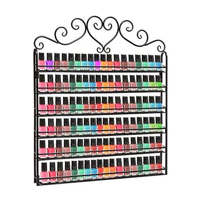 6-layer wrought iron wall-mounted storage rack nail polish display stand Cosmetics shop display stand