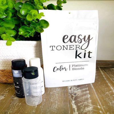Easy Toner Kit for Blondes, Ombre, and Balayage | Hair Gloss/Glaze Professional | 2 Applications (Platinum)