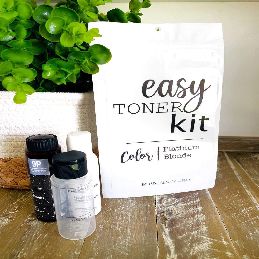 Easy Toner Kit for Blondes, Ombre, and Balayage | Hair Gloss/Glaze Professional | 2 Applications (Platinum)
