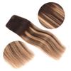 5 Pieces 18" Remy Clip in Hair Extensions Human Hair Dark Brown to Dirty Blonde Highlight Brown Ombre - Silky Straight Short Thick Real Hair Extensions for Women (18 inches, (2T18) P2, 90grams) view 4