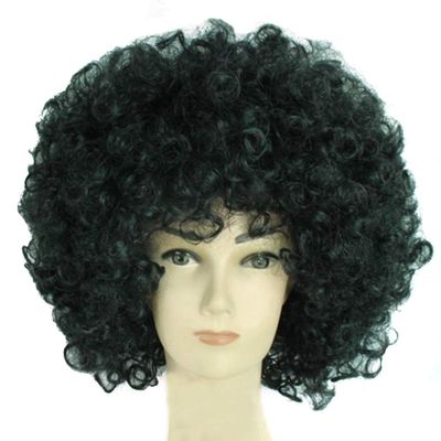 MIPPER Colorful Explosion Head Wig Fancy Dress Up Festival Masquerade Show Clown Wig Fans Wig for Adult Children (black)