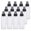 JUVITUS 4 oz / 120 ml Clear Natural Refillable Plastic Squeeze Bottle with Black Fine Mist Spray (12 pack) view 1