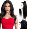 RUNATURE U Part Human Hair Wig Natural Black Straight U Prat Wig Human Hair 18 Inch 150% Density Long Hair No Shedding Can be styled #1B view 1