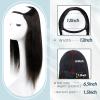 RUNATURE U Part Human Hair Wig Natural Black Straight U Prat Wig Human Hair 18 Inch 150% Density Long Hair No Shedding Can be styled #1B view 4