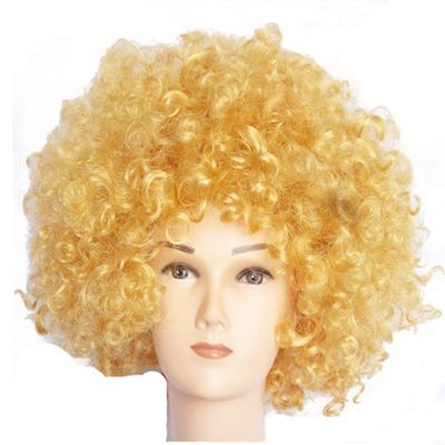 MIPPER Colorful Explosion Head Wig Fancy Dress Up Festival Masquerade Show Clown Wig Fans Wig for Adult Children (golden)