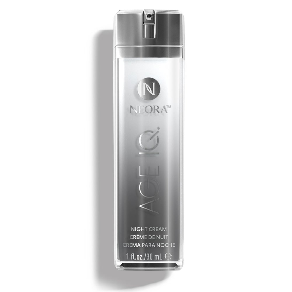 Neora Age IQ - Night Cream with Bidens Pilosa, Peptides & Hyaluronic Acid - Smooths Skin, Boosts Radiance, Fights Wrinkles, Firms - 1 fl.oz.