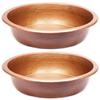 Small 17" Pedicure Spa Foot Soak Hammered Copper Pedicure Bowls (2) view 1