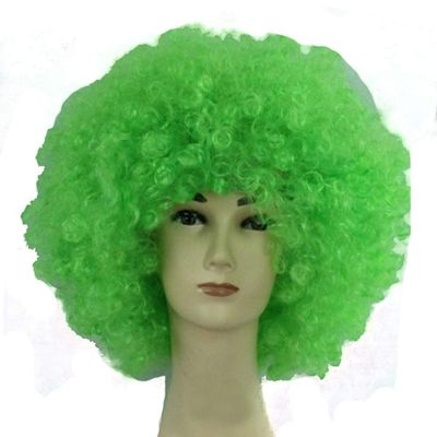 MIPPER Colorful Explosion Head Wig Fancy Dress Up Festival Masquerade Show Clown Wig Fans Wig for Adult Children (green)