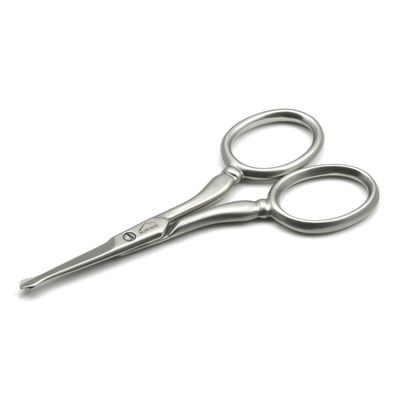 Mont Bleu Ear & Nose Hair Scissors, Straight Blades, Carbon Steel, made in Italy