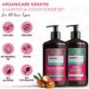 Arganicare Keratin Shampoo and Conditioner Set for Hair Thickening and Strengthening - Moisturizing Hair Treatment Enriched with Organic Argan Oil and Shea Moisture for Men, Women, and Kids | 27 Fl Oz view 3
