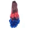 Synthetic Women Girl Wave Gradient Color Curly Hair Ponytails Claw Clip In Hair Extensions 22inch #15 view 2